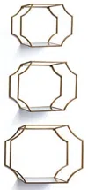 Napa Home & Garden Set Of 3 Hudson Mirrored Wall Shelves
