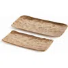 Napa Home & Garden Imani Decorative Rectangular Trays Set Of 2 In Gold