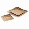 Napa Home & Garden Imani Decorative Square Gold Aluminum Metal Trays, Set Of 3 In Gold