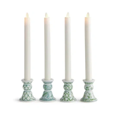 Napa Home & Garden Imperial Mini Taper Candle Holders Set Of 4 In Green