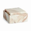 Napa Home & Garden Jaqueline Square Lidded Box Short In Neutral