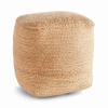 Napa Home & Garden Jute Square Pouf In Neutral