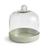 Napa Home & Garden Kammie Serving Tray With Cloche Small In Green