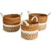 Napa Home & Garden Key Largo Round Baskets Set Of 3 In Brown