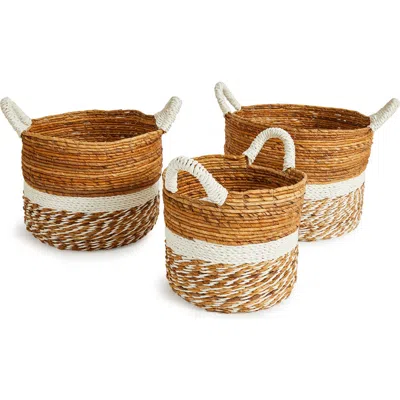 Napa Home & Garden Key Largo Round Baskets Set Of 3 In Brown