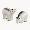 Napa Home & Garden Koda Sculptures Decorative Objects Set Of 2 In Silver