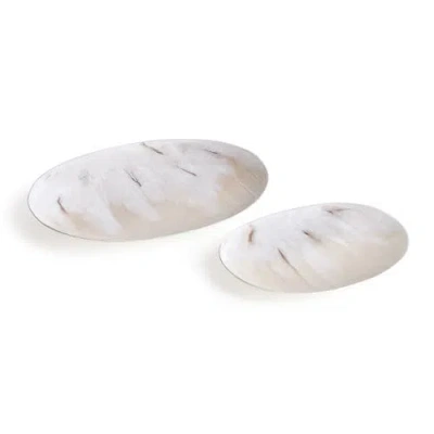 Napa Home & Garden Set Of 2 Kona Decorative Plates In Neutral