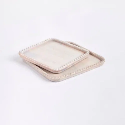 NAPA HOME & GARDEN NAPA HOME & GARDEN LANGLEY SQUARE TRAYS SET OF 2