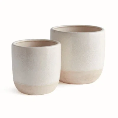 Napa Home & Garden Leona Flowerpot Planters, Set Of 2 In Neutral