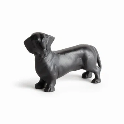 Napa Home & Garden Loki Dog Black Cast Aluminum Decorative Figurine 6" X 8.5"