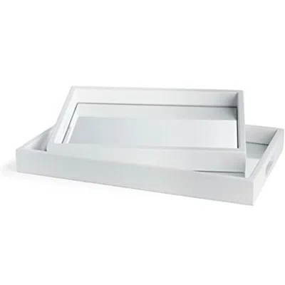 Napa Home & Garden Malibu Mirrored Trays St/2 In White