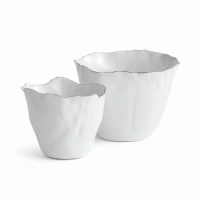 Napa Home & Garden Maribella Cachepot Planters Set Of 2 In White