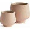 Napa Home & Garden Mesa Flowerpot Planters Set Of 2 In Neutral