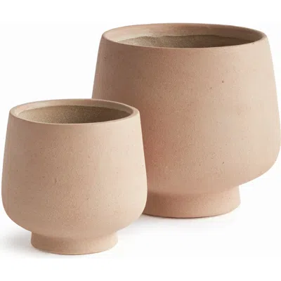 Napa Home & Garden Mesa Flowerpot Planters Set Of 2 In Neutral