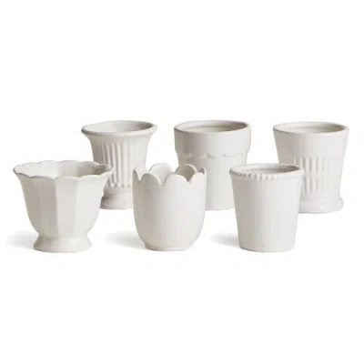 Napa Home & Garden Mirabelle Mini Cachepots Set Of 6 In White