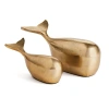 Napa Home & Garden Moby Whale Sculptures Set Of 2 In Gold
