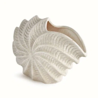 Napa Home & Garden Nautilus Shell Vase In White