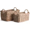 Napa Home & Garden Normandy Halo Rectangular Baskets Set Of 2 In Brown