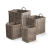 Napa Home & Garden Normandy Square Apple Baskets, Set Of 4 In Gray