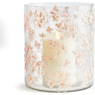 Napa Home & Garden Petite Blossoms Hurricane Candle Holder Large In Multi