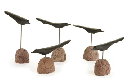 Napa Home & Garden Porch & Petal The Flock, Set Of 5 In Brown