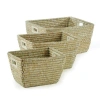 Napa Home & Garden Napa Home And Garden Set Of 3 Rvergras Rect Baskets In Nude
