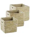 Napa Home & Garden Rivergrass Square Baskets In White