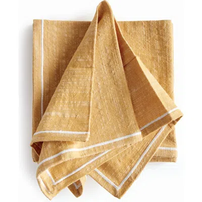 Napa Home & Garden Saffron Dinner Napkins Set Of 4 In Yellow