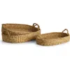 Napa Home & Garden Seagrass Oval Trays, Set Of 3 In Brown