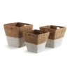 Napa Home & Garden Seagrass Rectangular Storage Baskets Set Of 3 In Brown
