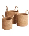 Napa Home & Garden Seagrass Round Basket Set In Natural