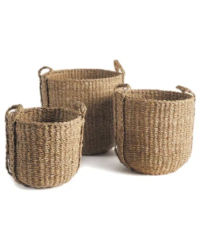 Napa Home & Garden Seagrass Round Drum Baskets Set