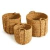 Napa Home & Garden Seagrass Round Drum Baskets, Set Of 3 In Brown