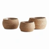 Napa Home & Garden Seagrass Round Tapered Baskets, Set Of 3 In Brown