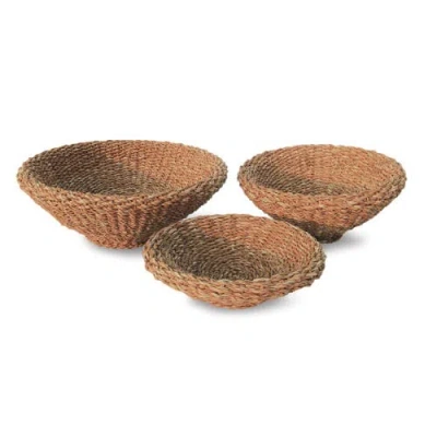 NAPA HOME & GARDEN NAPA HOME & GARDEN SEAGRASS SHALLOW TAPERED BASKETS SET OF 3