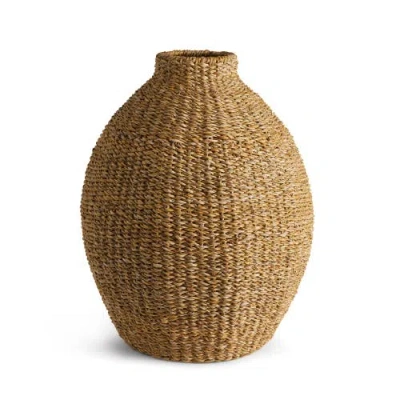 Napa Home & Garden Seagrass Teardrop Vase In Brown