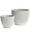Napa Home & Garden Set Of 2 Adara Pots In Gray
