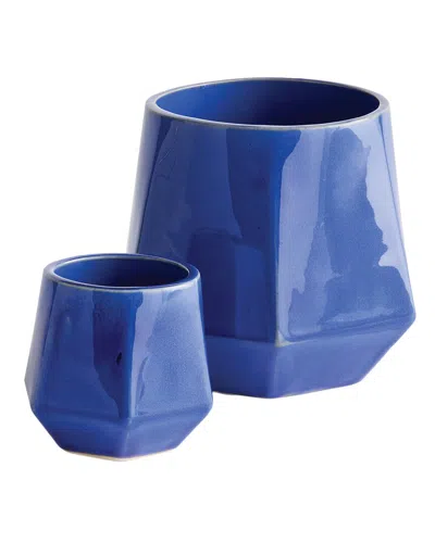 Napa Home & Garden Set Of 2 Apex Pots In Blue