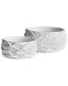 Napa Home & Garden Set Of 2 Ashika Low Pots In White