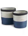 Napa Home & Garden Set Of 2 Ayden Round Baskets In White