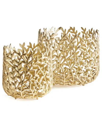 Napa Home & Garden Set Of 2 Celine Cachepots In Gold