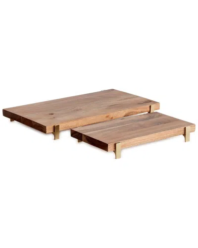 Napa Home & Garden Set Of 2 Cherie Serving Boards In Brown