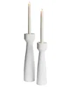 Napa Home & Garden Set Of 2 Colton Candlestands In White