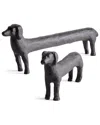 Napa Home & Garden Set Of 2 Connley Dogs In Black