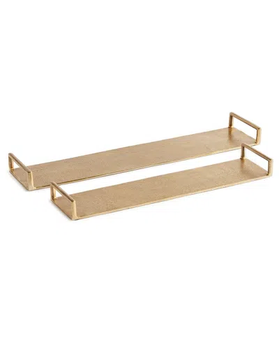 Napa Home & Garden Set Of 2 Elora Decorative Narrow Trays In Gold
