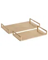 Napa Home & Garden Set Of 2 Elora Decorative Trays In Gold