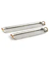 Napa Home & Garden Set Of 2 Helena Decorative Long Trays In Beige