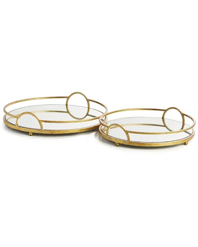 NAPA HOME & GARDEN NAPA HOME & GARDEN SET OF 2 HUDSON MIRRORED TRAYS