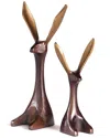 Napa Home & Garden Set Of 2 Jackrabbits In Bronze