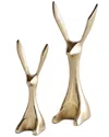 Napa Home & Garden Set Of 2 Jackrabbits In Gold